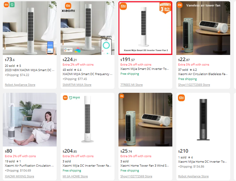 Xiaomi Mijia Smart DC Inverter Tower Fan 2: lowest price analysis