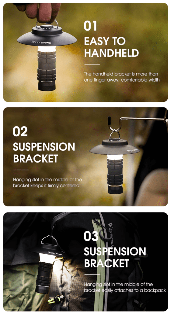 Multifunctional Rechargeable Camping Light: characteristics