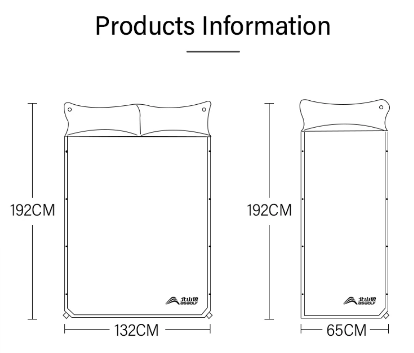 Self-Inflating Camping Mattress: size