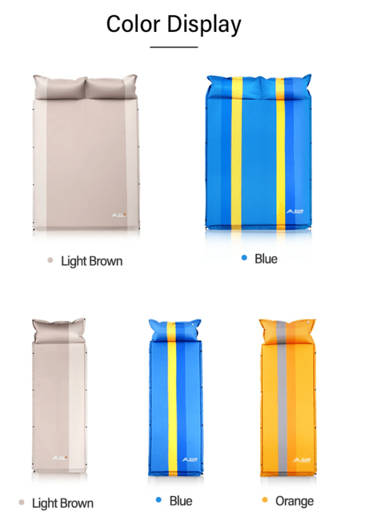 Self-Inflating Camping Mattress: colors