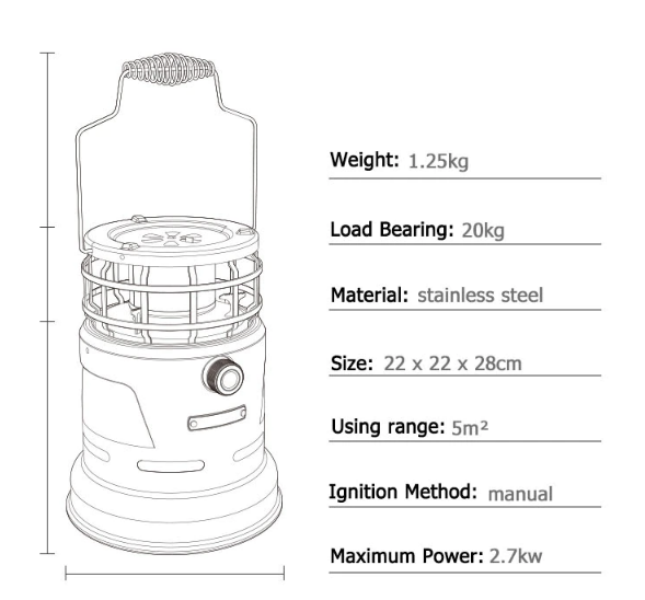 Multi-Function Heating Stove: spec